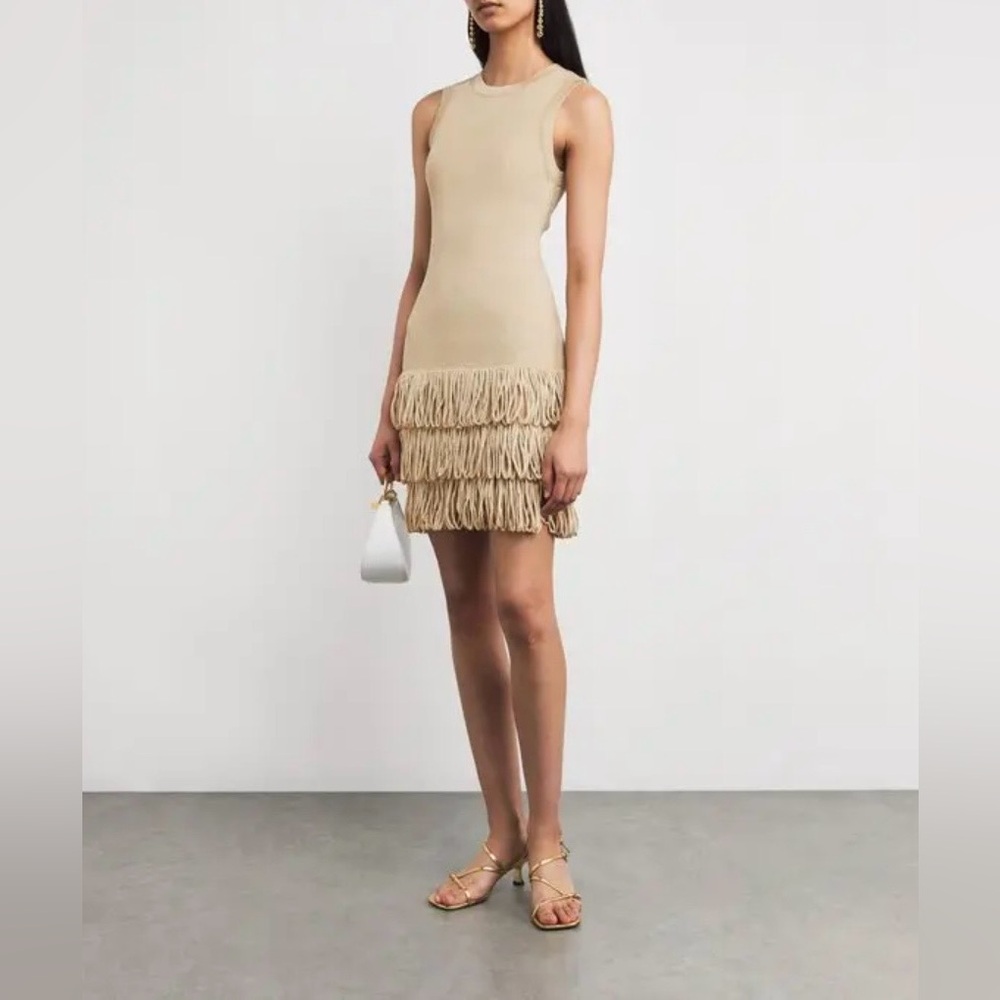 NWOT Sandro metallic loop mini dress